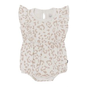 Kyte Baby Bubble Romper – Oat Leopard – 6-12M NIB